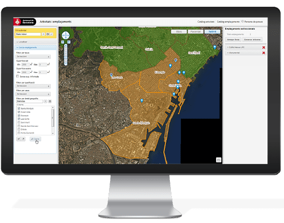 WebGIS Gestión actividades y emplazamientos